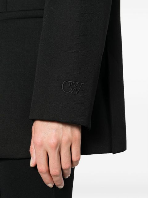 Off-White single-breasted virgin-wool blazer - Black