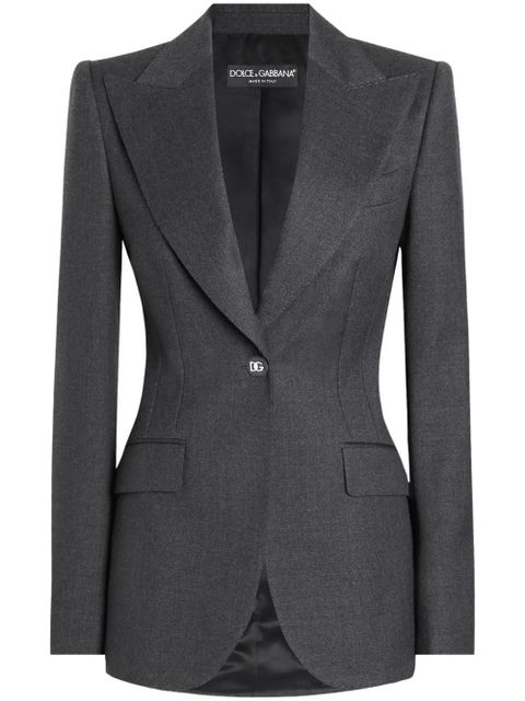 Dolce & Gabbana single-breasted blazer - Grey - zdjęcie produktu nr 1