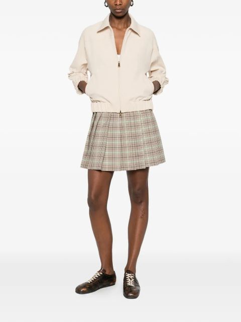 Moncler zip-up tonal-logo bomber jacket - Neutrals - zdjęcie produktu nr 2