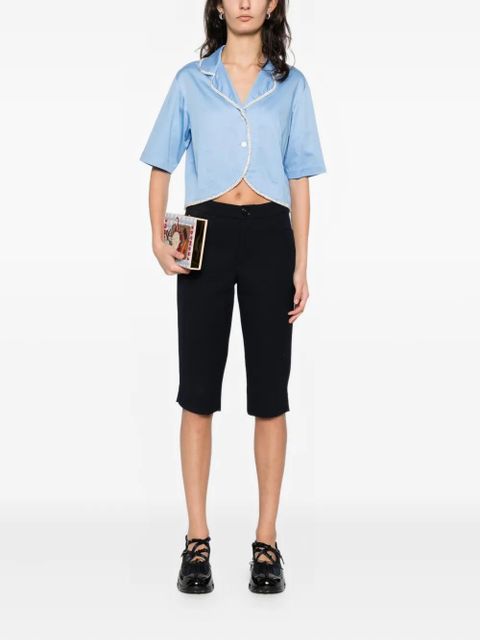 SANDRO beaded collared shirt - Blue - zdjęcie produktu nr 2