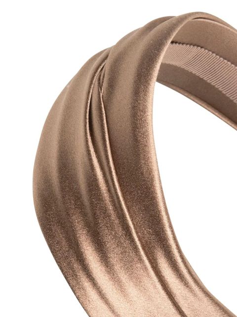 Jennifer Behr Natasha satin-finish headband - Brown
