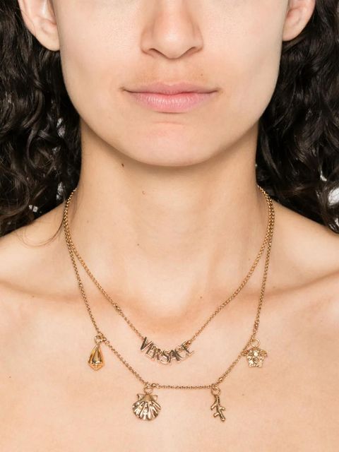 Versace logo-lettering necklace - Gold - zdjęcie produktu nr 2