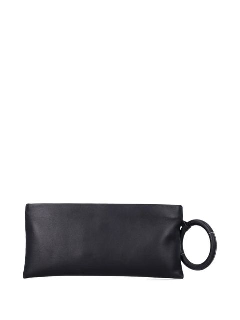 TOM FORD Aura ring leather clutch bag - Black