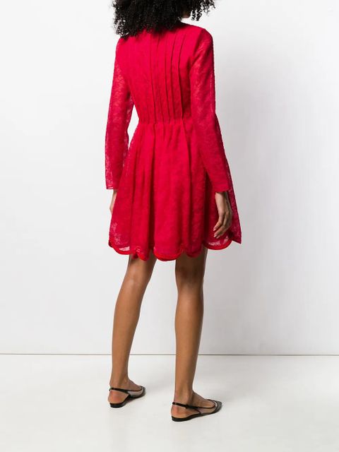 Valentino Garavani floral lace skater dress - Red