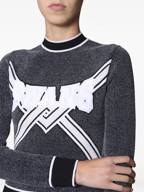 Off-White knitted cropped sweater - Grey