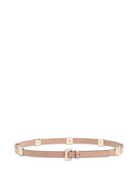 Valentino Garavani Rockstud Fierce shiny calfskin belt 15mm - Pink - zdjęcie produktu nr 1