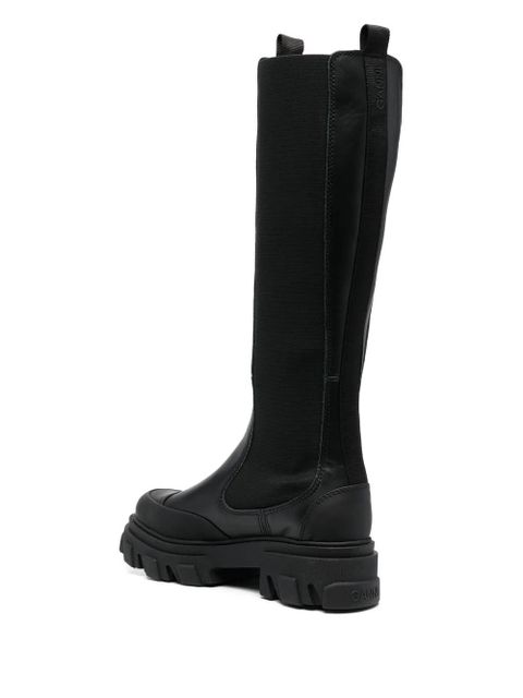 GANNI knee-high Chelsea boots - Black