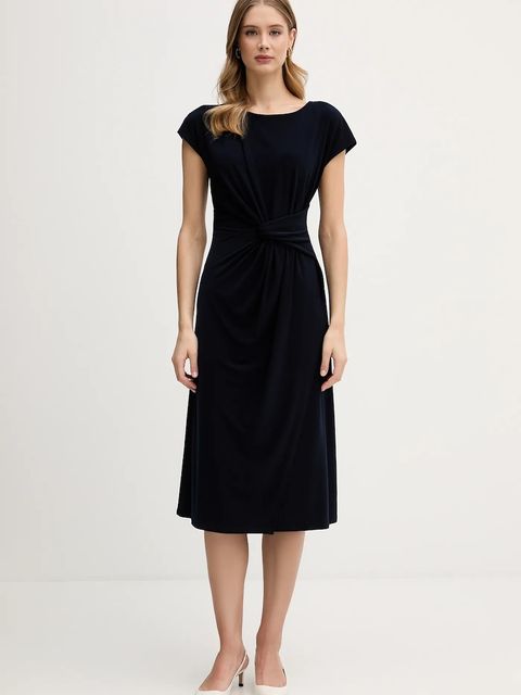 Joseph Ribkoff sukienka kolor granatowy midi rozkloszowana 261146 - zdjęcie produktu nr 1