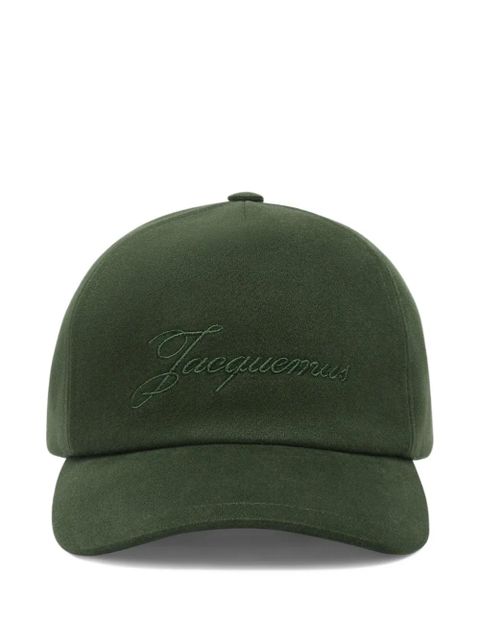 Jacquemus embroidered-logo cap - Green - zdjęcie produktu nr 1