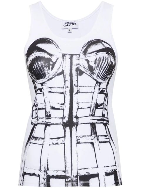 Jean Paul Gaultier trompe l'oeil print top - White - zdjęcie produktu nr 1