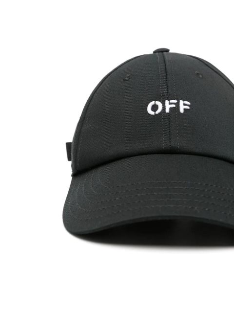 Off-White logo-embroidered baseball cap - Black - zdjęcie produktu nr 2