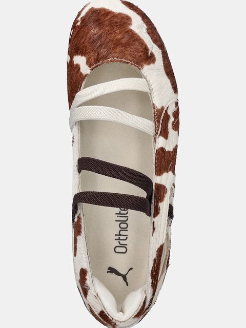 Puma baleriny skórzane Speedcat Ballet Cow Wns kolor beżowy 407787