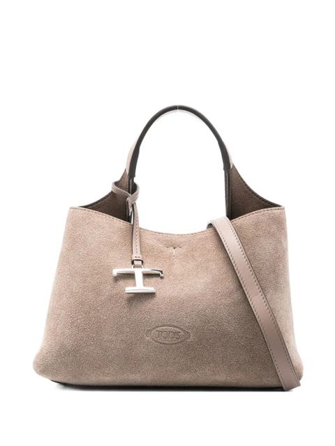 Tod's logo-plaque top-handle tote bag - Brown - zdjęcie produktu nr 1