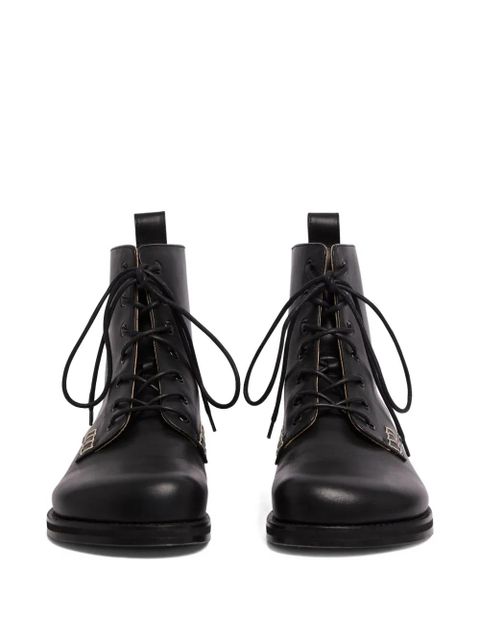 JW Anderson lace-up leather boots - Black