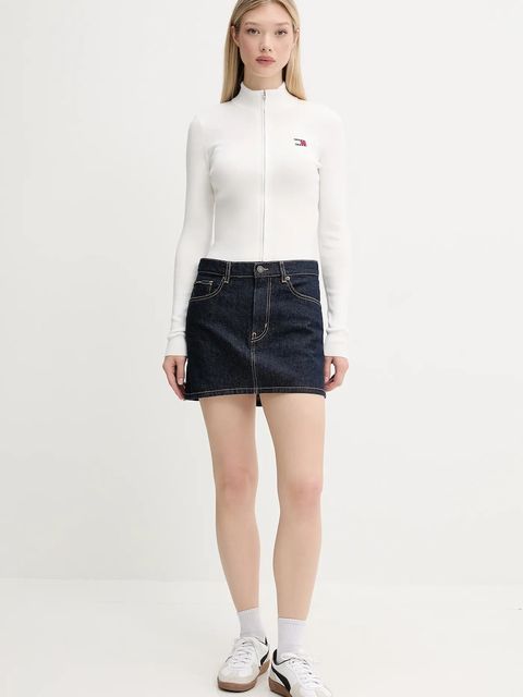 Tommy Jeans kardigan damski kolor biały lekki DW0DW20967 - zdjęcie produktu nr 2