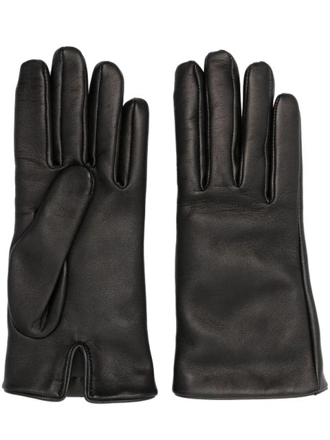 Saint Laurent Cassandre leather gloves - Black - zdjęcie produktu nr 1