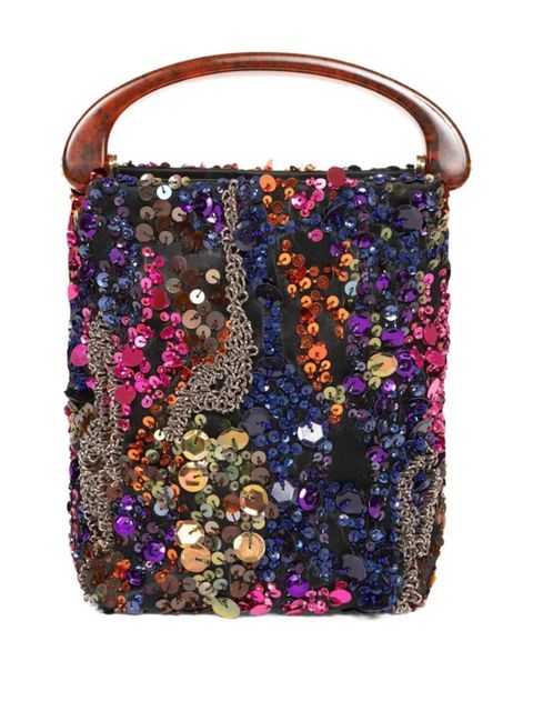 DRIES VAN NOTEN micro embellished tote bag - Black