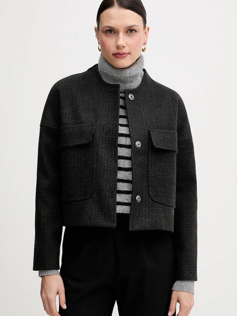 Sandro Ferrone kurtka kolor zielony przejściowa oversize S23YBFBRUCE - zdjęcie produktu nr 1