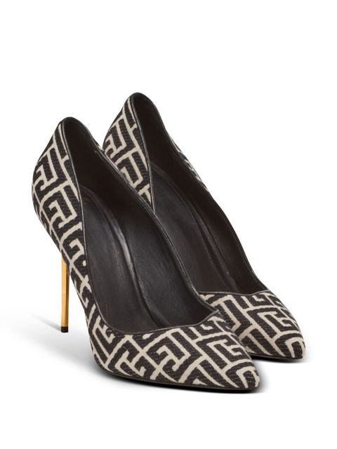 Balmain 95mm Ruby monogram pumps - Black - zdjęcie produktu nr 2