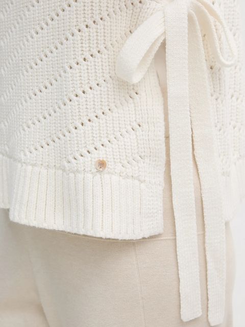 Pedro del Hierro kamizelka z domieszką wełny damski kolor biały ciepły z półgolfem 5502017 - zdjęcie produktu nr 2