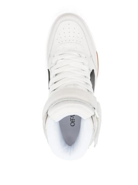 Off-White Out of Office logo-patch leather sneakers
