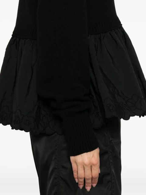 Cecilie Bahnsen ruffled sweater - Black