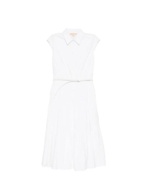 Michael Kors belted cotton midi dress - White - zdjęcie produktu nr 1