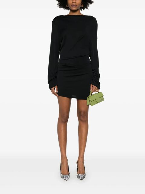 Jacquemus draped mini dress - Black - zdjęcie produktu nr 2
