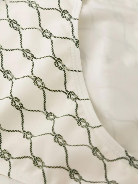 Tory Burch celtic knot-print bikini bottoms - Neutrals