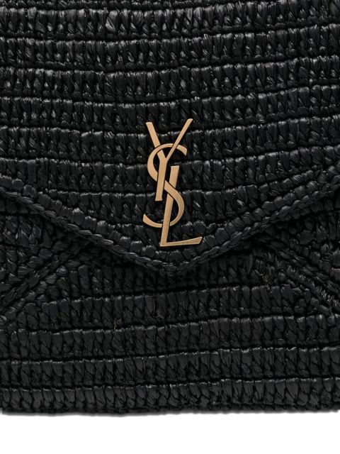 Saint Laurent logo-plaque clutch bag - Black - zdjęcie produktu nr 2