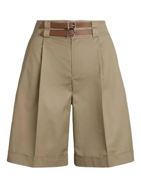 Lauren Ralph Lauren buckle-belt cotton shorts - Neutrals - zdjęcie produktu nr 1