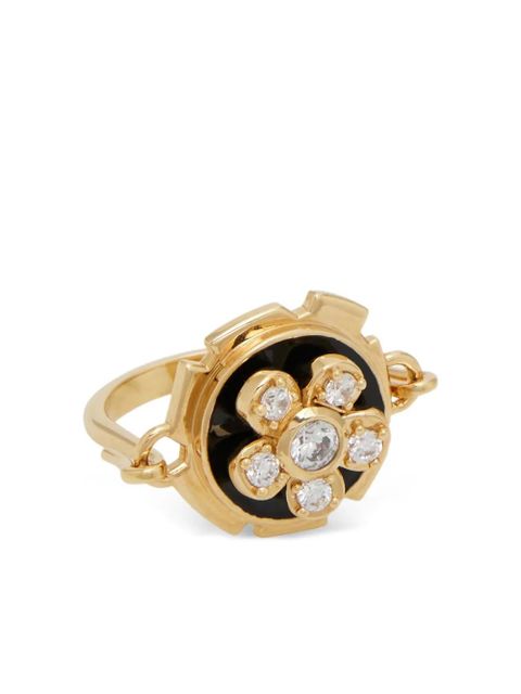 Ferragamo flower crystal ring - Gold - zdjęcie produktu nr 1