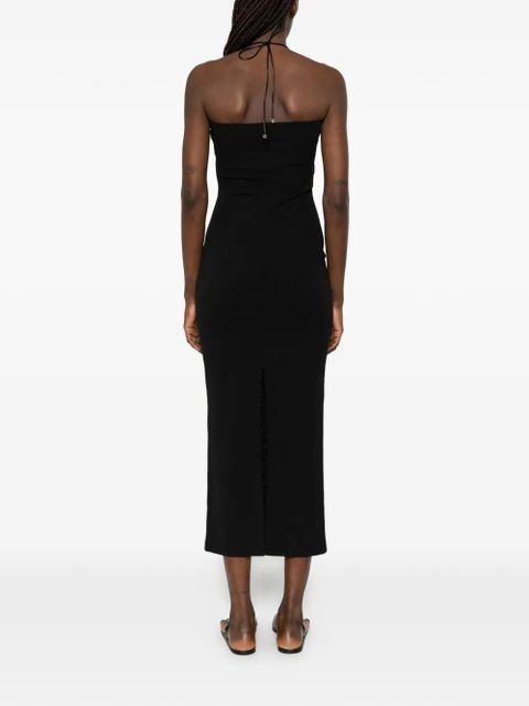 Nanushka halterneck cut-out detail midi dress - Black