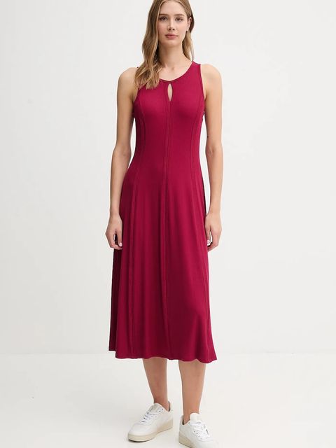 Dkny sukienka kolor różowy maxi rozkloszowana P5ED0BMX - zdjęcie produktu nr 1