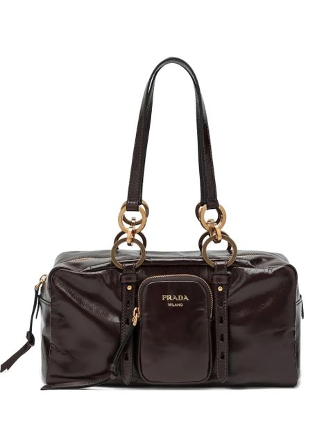 Prada leather shoulder bag - Brown - zdjęcie produktu nr 1