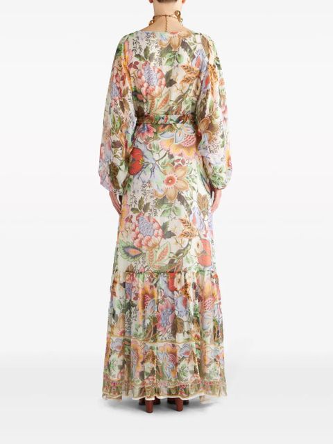 ETRO floral-print silk dress - Neutrals - zdjęcie produktu nr 2