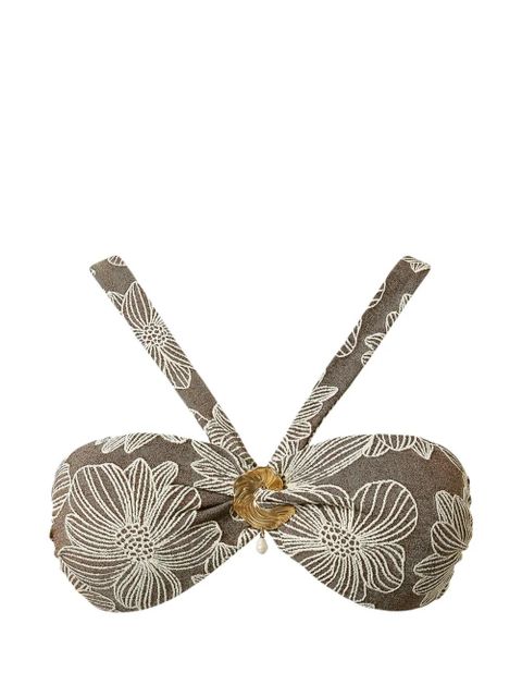 TWINSET floral bikini top - Brown - zdjęcie produktu nr 1