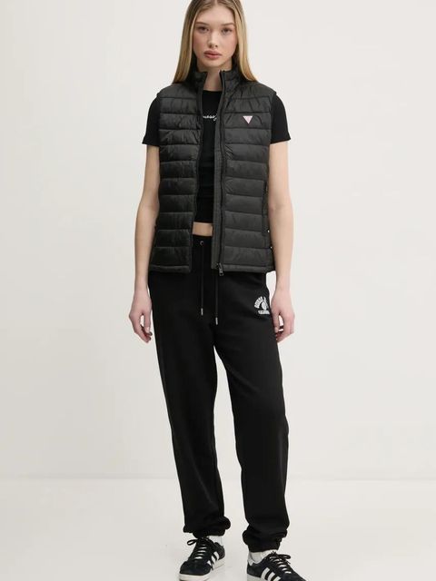 Guess Jeans bezrękawnik damski kolor czarny przejściowy W5RN55 WHAB2