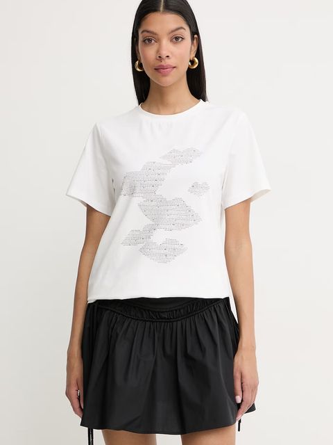 Silvian Heach t-shirt damski bawełniany z elastanem MUNDERA - zdjęcie produktu nr 2