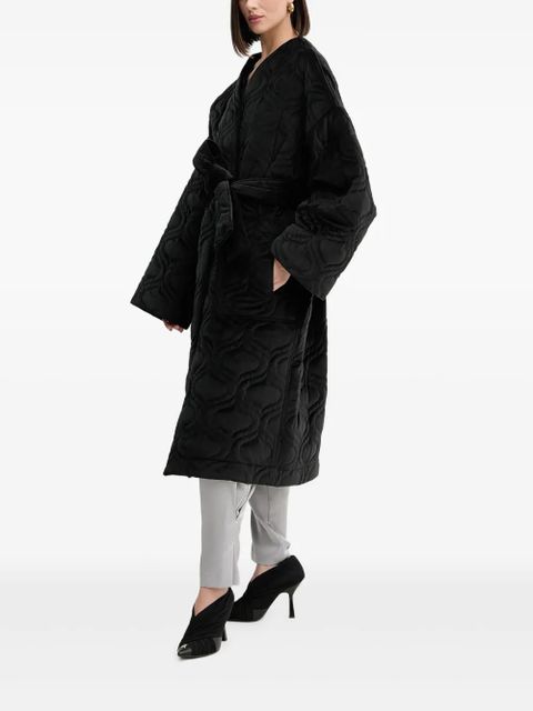 Charo Ruiz Ibiza belted coat - Black