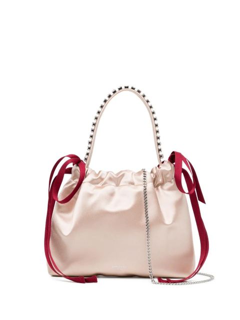 Jimmy Choo crystal-detail drawstring bucket bag - Pink - zdjęcie produktu nr 1