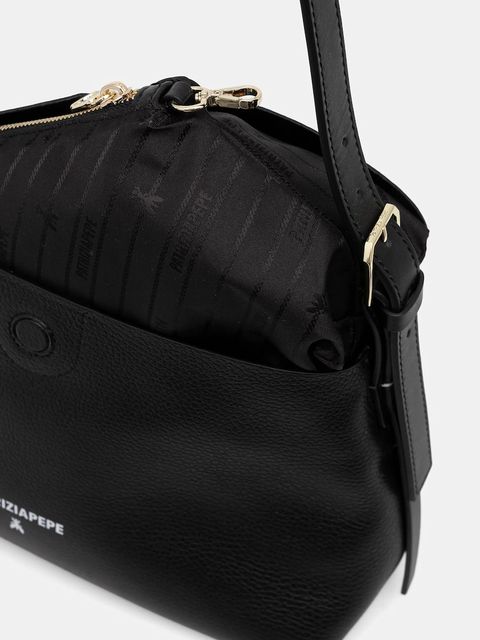 Patrizia Pepe torebka skórzana kolor czarny 8B0256 L148