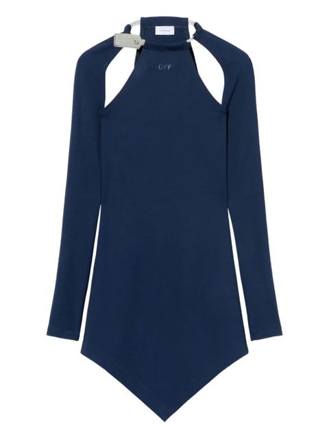 Off-White silver tie asymmetrical dress - Blue - zdjęcie produktu nr 1