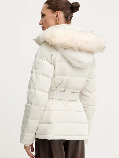 Morgan kurtka puchowa kolor beżowy zimowa GAMONI