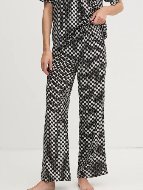 Karl Lagerfeld spodnie damskie kolor czarny szerokie high waist A1W46045 - zdjęcie produktu nr 1