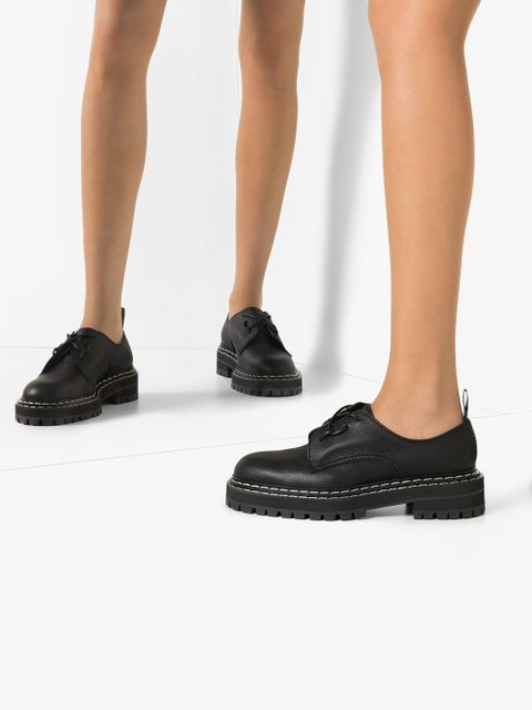 Proenza Schouler leather Oxford shoes - Black