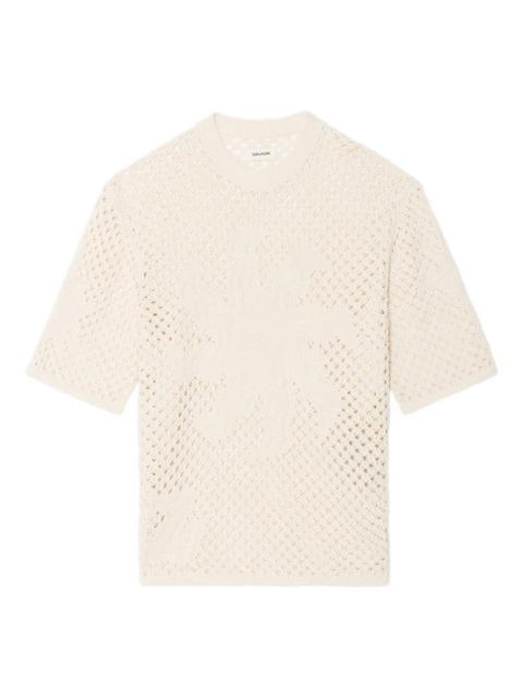 Zadig&Voltaire Malyna openwork T-shirt - Neutrals - zdjęcie produktu nr 1