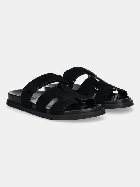 Answear.LAB klapki zamszowe damskie kolor czarny - zdjęcie produktu nr 1