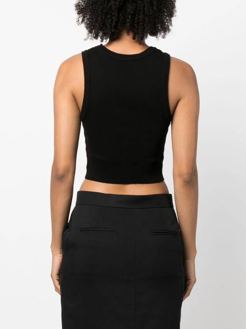 AGOLDE ribbed-knit sleeveless top - Black