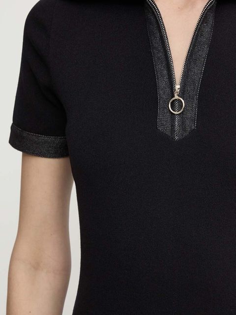 Morgan sukienka RMOONI kolor czarny mini rozkloszowana